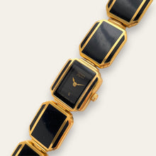 Load image into Gallery viewer, Vintage Gold-Plated Ladies' Citizen Elegance Quartz Watch - Black Enamel