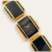 Load image into Gallery viewer, Vintage Gold-Plated Ladies' Citizen Elegance Quartz Watch - Black Enamel
