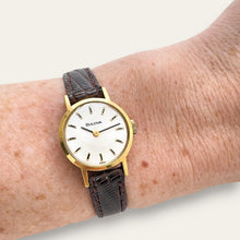 Load image into Gallery viewer, Vintage Ladies' 1973 Gold-Plated Bulova Mechanical Watch - Silver Dial