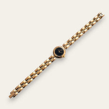 Load image into Gallery viewer, Gold-Plated Ladies' Citizen Quartz Watch - Black Round Dial