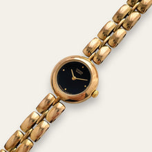 Load image into Gallery viewer, Gold-Plated Ladies' Citizen Quartz Watch - Black Round Dial