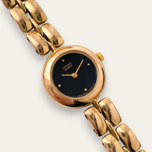 Load image into Gallery viewer, Gold-Plated Ladies' Citizen Quartz Watch - Black Round Dial