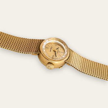 Load image into Gallery viewer, Vintage Gold-Filled Omega Ladymatic Mechanical Watch - Faceted Glass, Integrated Bracelet