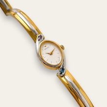 Load image into Gallery viewer, Seiko Quartz Watch – Two-Tone Articulated Bangle with Crystal Bezel, 1990s