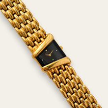 Load image into Gallery viewer, Vintage 90s Gold-Plated Seiko Asymmetrical Quartz Watch - Black Dial