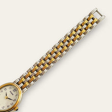 Load image into Gallery viewer, Vintage Ladies' Pulsar (by Seiko) Two-Tone Quartz Watch with White Oval Dial