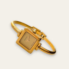Load image into Gallery viewer, Vintage Gold-Plated Gucci 1900L Bangle Quartz Watch with Square Dial