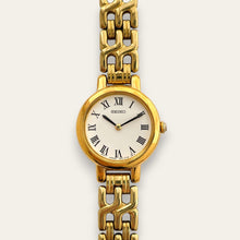 Load image into Gallery viewer, Rare Vintage Gold-Plated Ladies' Seiko Quartz Watch - Roman Numerals