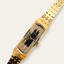 Load image into Gallery viewer, Vintage 1979 Gold-Plated Ladies' Seiko Mechanical Watch with Faceted Glass