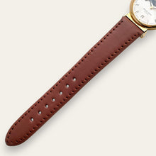 Load image into Gallery viewer, Vintage Solvil & Titus Moon Phase Quartz Watch - Brown Leather Strap