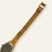 Load image into Gallery viewer, Vintage Gold-Plated Zeon Ladies' Quartz Watch - Black Dial