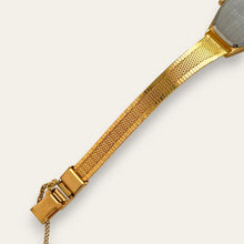 Load image into Gallery viewer, Vintage Gold-Plated Zeon Ladies' Quartz Watch - Black Dial