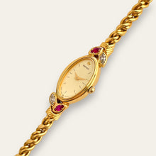 Load image into Gallery viewer, Vintage Seiko Gold Plated Jewellery Quartz Watch - Diamonds & Rubies