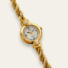 Load image into Gallery viewer, Vintage Seiko Exceline Ladies Gold Plated Quartz Watch - Diamond Accents
