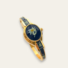 Load image into Gallery viewer, Andre Mouche Quartz Watch - Green & Navy Enamel, Concealed Dial, Boxed
