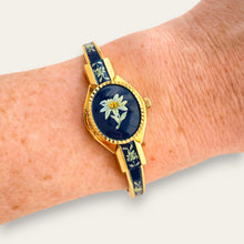 Load image into Gallery viewer, Andre Mouche Quartz Watch - Green & Navy Enamel, Concealed Dial, Boxed