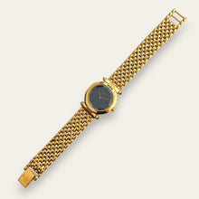 Load image into Gallery viewer, Vintage Christian Dior D64 151 — 1990s Faceted Glass Watch, Navy Dial, Quartz