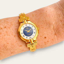 Load image into Gallery viewer, Vintage 1990s Gold-Plated Ladies' Givenchy Watch - Quartz, Blue Dial
