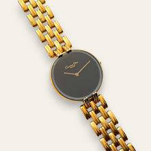 Load image into Gallery viewer, Vintage Christian Dior Bagheera — 1990s Black Dial Gold-Tone Watch, Quartz