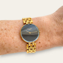Load image into Gallery viewer, Vintage Christian Dior Bagheera — 1990s Black Dial Gold-Tone Watch, Quartz