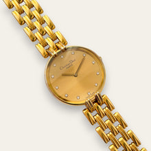Load image into Gallery viewer, Vintage Christian Dior Bagheera Watch — 1990s Crystal-Set, Gold-Tone, Quartz