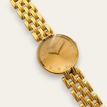 Load image into Gallery viewer, Vintage Christian Dior Bagheera Watch — 1990s Crystal-Set, Gold-Tone, Quartz