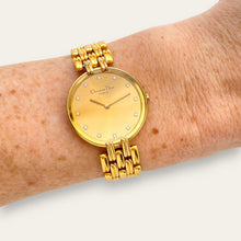 Load image into Gallery viewer, Vintage Christian Dior Bagheera Watch — 1990s Crystal-Set, Gold-Tone, Quartz