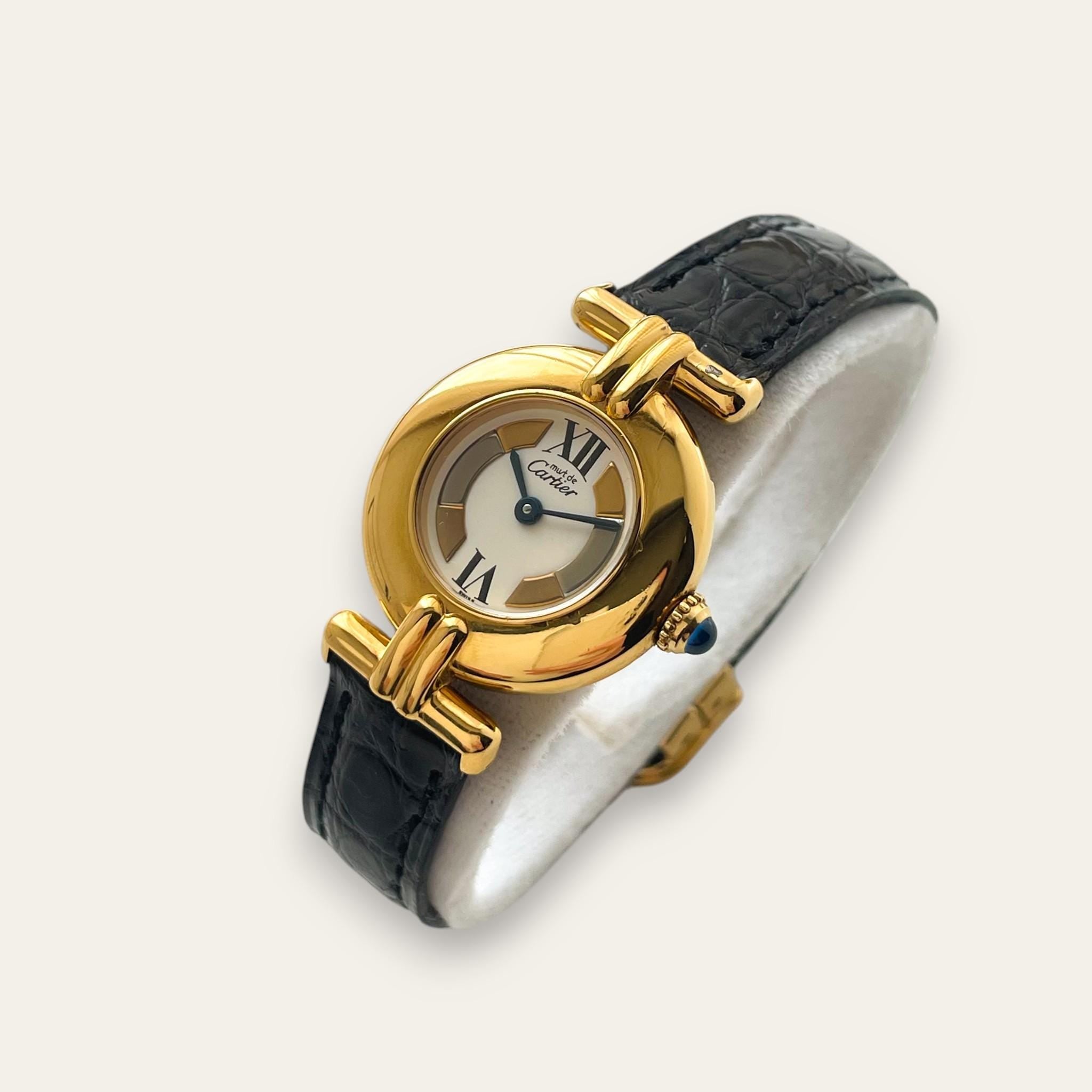 Vintage Must de Cartier Colisée Vermeil Watch, Trinity Dial