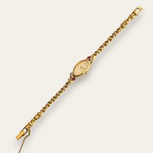Load image into Gallery viewer, Vintage Seiko Gold Plated Jewellery Quartz Watch - Diamonds & Rubies