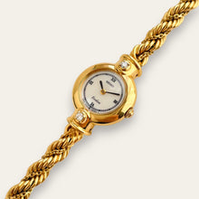 Load image into Gallery viewer, Vintage Seiko Exceline Ladies Gold Plated Quartz Watch - Diamond Accents