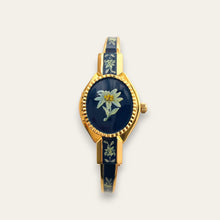 Load image into Gallery viewer, Andre Mouche Quartz Watch - Green & Navy Enamel, Concealed Dial, Boxed