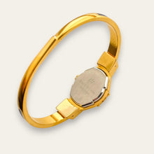 Load image into Gallery viewer, Vintage André Mouche Peek-a-Boo Quartz Watch - Navy Floral Design