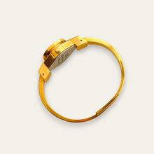 Load image into Gallery viewer, Vintage André Mouche Peek-a-Boo Quartz Watch - Navy Floral Design