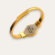 Load image into Gallery viewer, Vintage André Mouche Peek-a-Boo Quartz Watch - Navy Floral Design