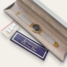 Load image into Gallery viewer, Vintage Christian Dior 3026 — 1990s Black Dial Two-Tone Watch, Quartz