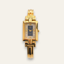 Load image into Gallery viewer, Vintage 1990s Gold-Plated Ladies' Givenchy Bangle Watch - Quartz, Blue Dial