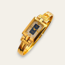Load image into Gallery viewer, Vintage 1990s Gold-Plated Ladies' Givenchy Bangle Watch - Quartz, Blue Dial