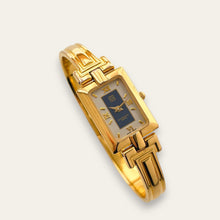 Load image into Gallery viewer, Vintage 1990s Gold-Plated Ladies' Givenchy Bangle Watch - Quartz, Blue Dial