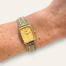 Load image into Gallery viewer, Vintage Longines Two-Tone Slimline Women’s Watch – 1985 Original Papers, Quartz