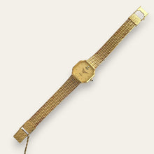 Load image into Gallery viewer, Vintage Seiko Exceline Gold-Plated Diamond Dress Watch | 1980s Mesh Bracelet, Quartz