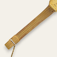 Load image into Gallery viewer, Vintage Seiko Exceline Gold-Plated Diamond Dress Watch | 1980s Mesh Bracelet, Quartz