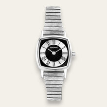 Load image into Gallery viewer, Sekonda Ladies Cushion Case Silver & Black Dial 70s Vintage-Style Quartz Watch
