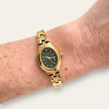 Load image into Gallery viewer, Sekonda Ladies' Gold-Tone Quartz Watch with Black Oval Dial