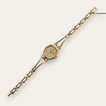Load image into Gallery viewer, Vintage Seiko Gold Sculptural Dress Watch - Textured Linen Dial, Quartz