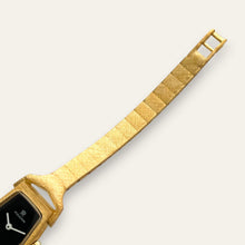 Load image into Gallery viewer, Vintage 1970s Vulcain Swiss Gold Mechanical Watch — Black Dial, NOS