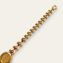 Load image into Gallery viewer, Rare Vintage Seiko Ruby Jewellery Watch | Gold Laurel Bracelet, Quartz
