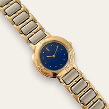 Load image into Gallery viewer, YSL Vintage Watch – Blue Dial, Two-Tone Bracelet, Gold-Plated 1990s