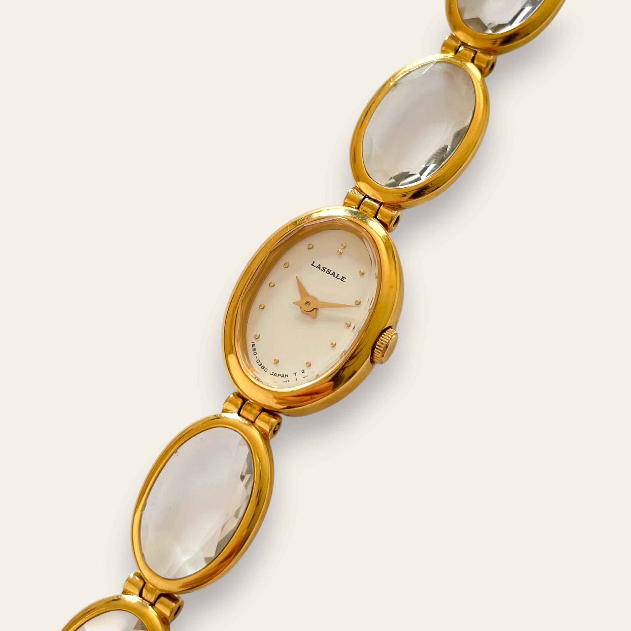 Vintage Lassale by Seiko Gold Crystal Bracelet Watch, Quartz