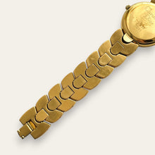 Load image into Gallery viewer, Vintage Christian Dior 3041 Black Moon Watch — 1980s Gold-Tone, Quartz