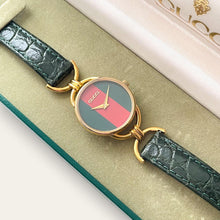 Load image into Gallery viewer, 1990s Vintage Gucci 6000L Quartz Watch - Sherry Web Dial